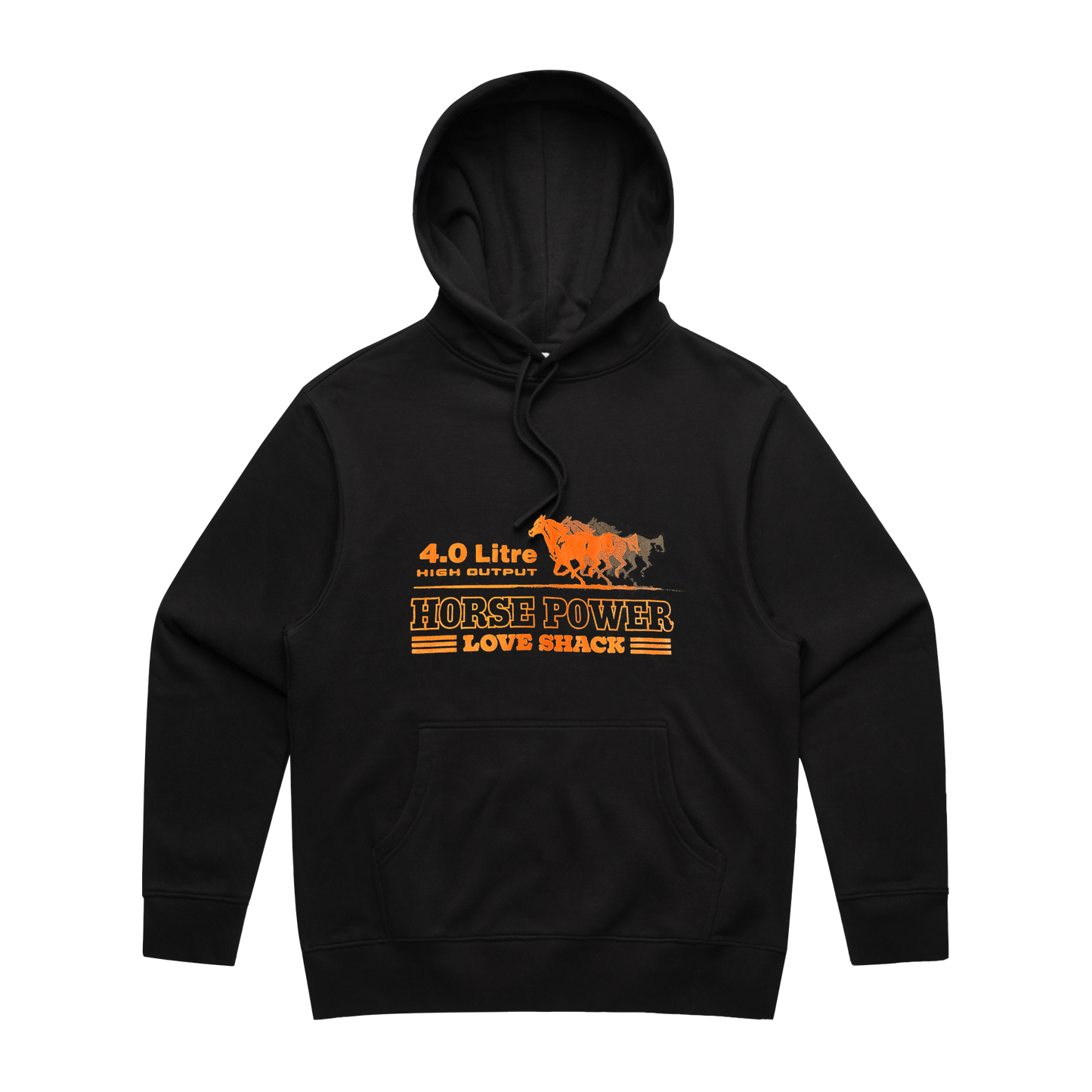 HORSE POWER HOODIE ORANGE